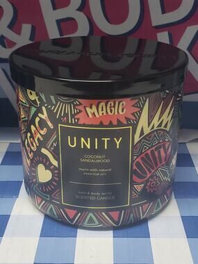 BBW UNITY Coconut Sandalwood Large 3 Wick Candle - Love Grow Together Strong